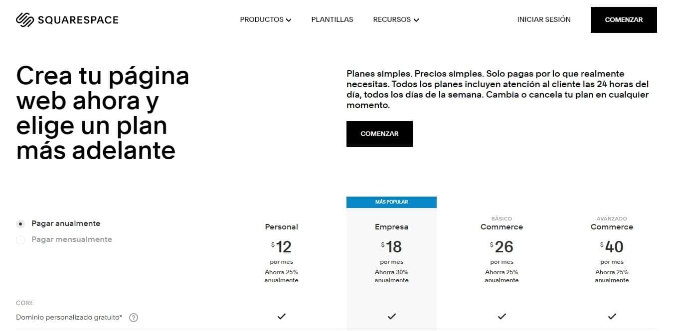 squarespace planes y precios hacer tu mismo tu pagina web  Diseño de páginas web para empresas en Lima  Perú