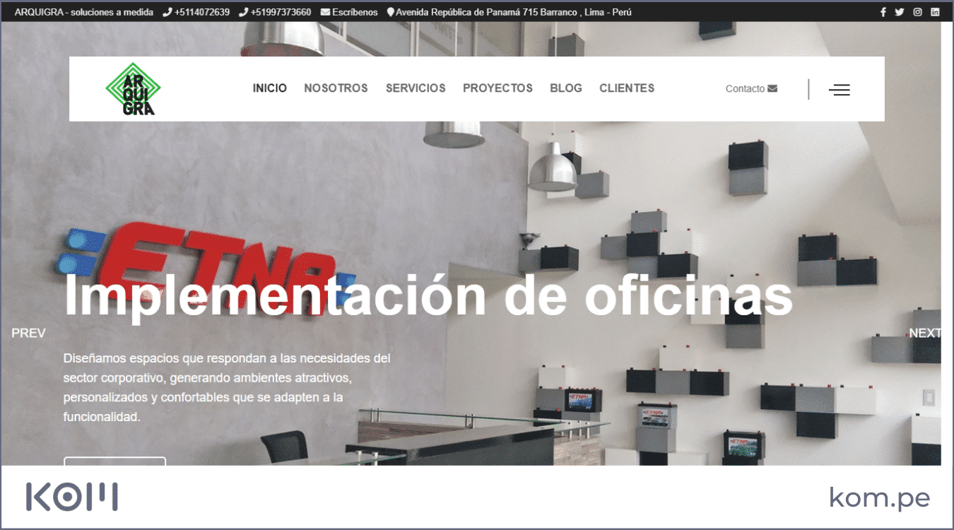 arquigra arquitectura las mejores paginas web en peru por rubros diseno seo  Diseño de páginas web para empresas en Lima  Perú