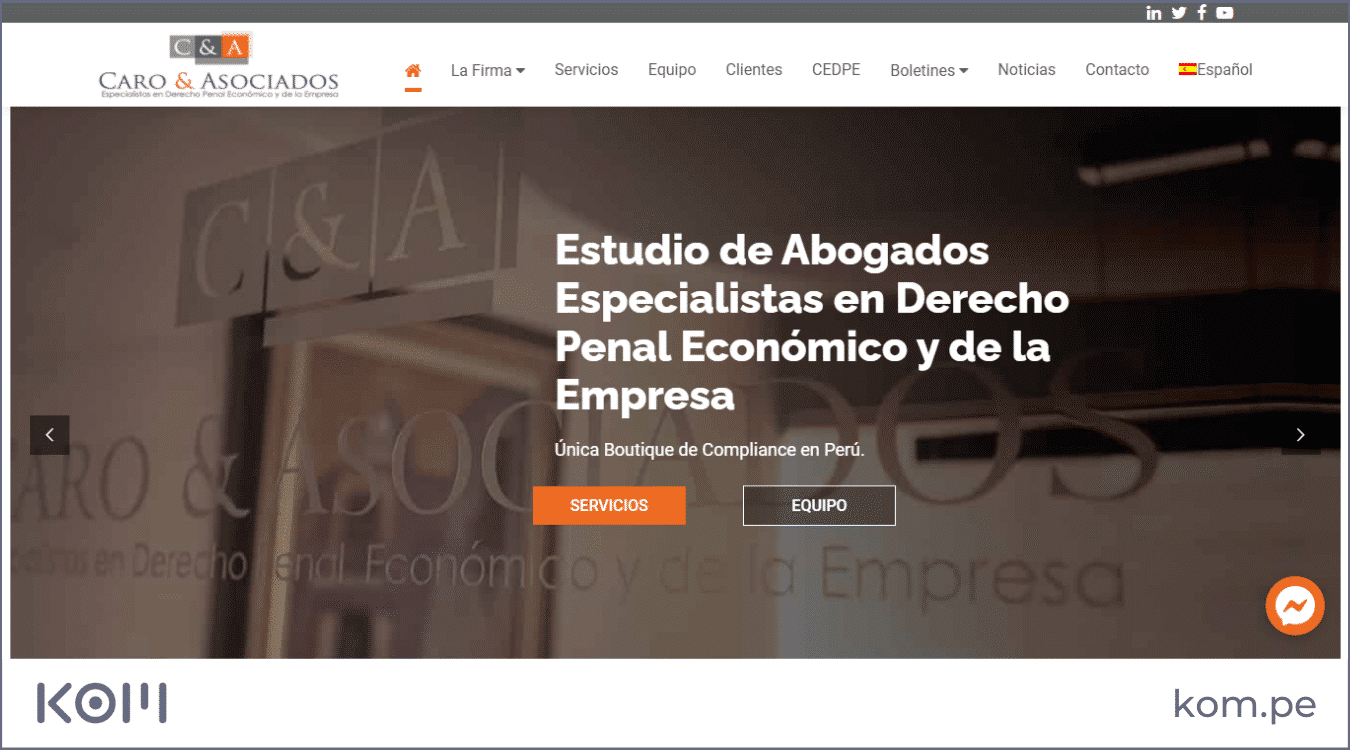 caro y asociados abogado las mejores paginas web en peru por rubros diseno seo  Diseño de páginas web para empresas en Lima  Perú