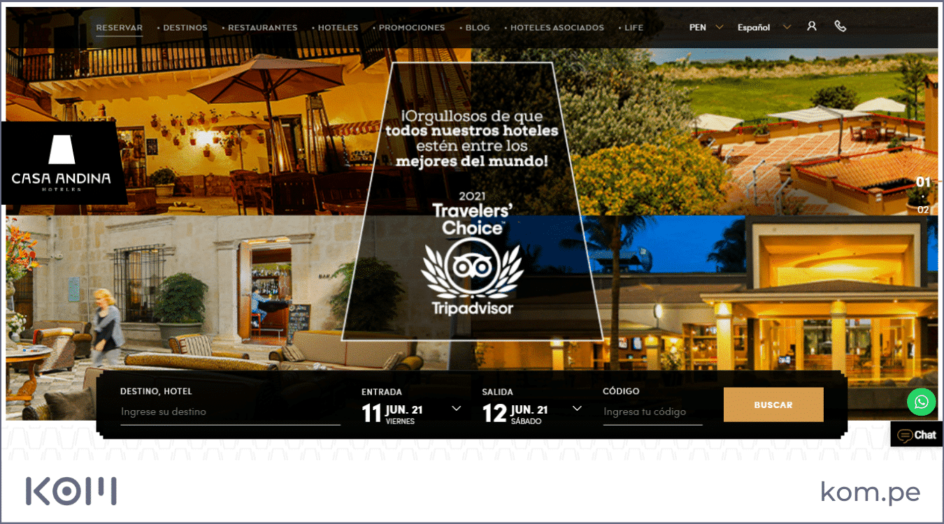 casa andina hotel las mejores paginas web en peru por rubros diseno seo