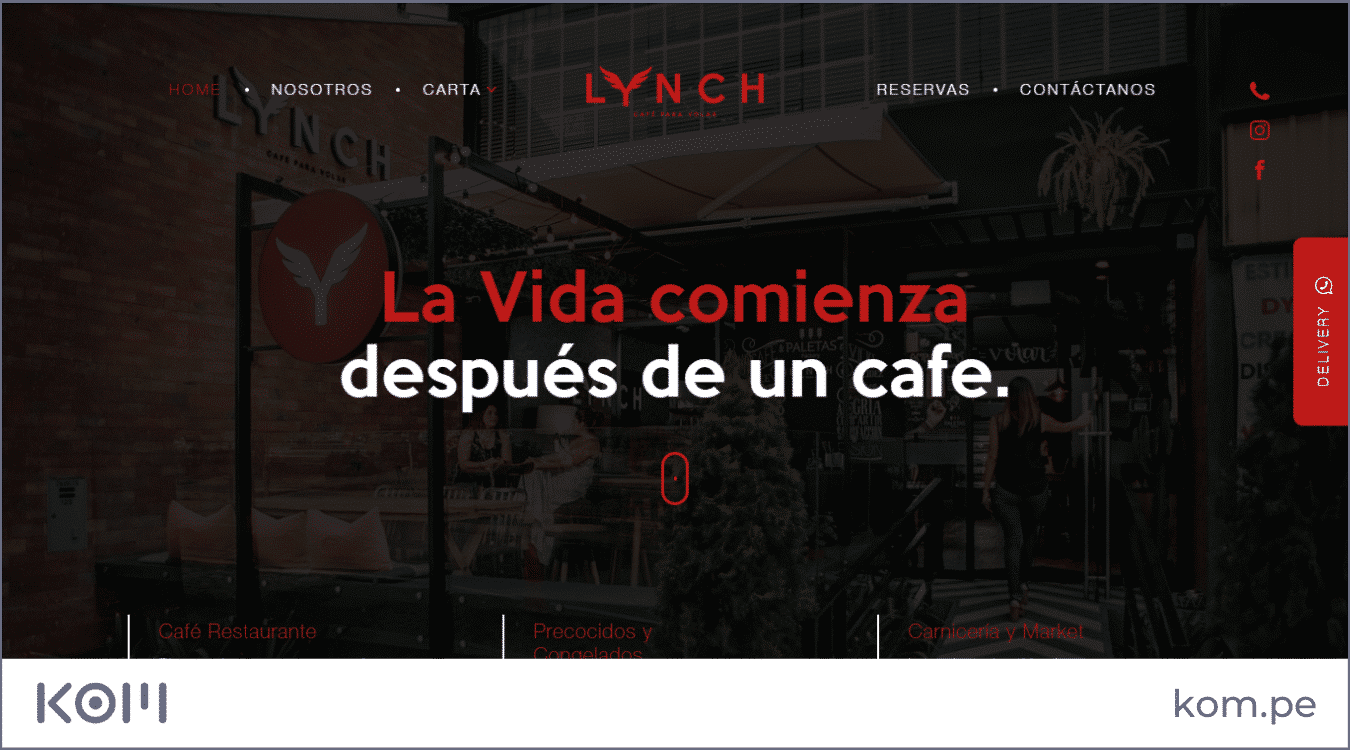 lynch cafe las mejores paginas web en peru por rubros diseno seo