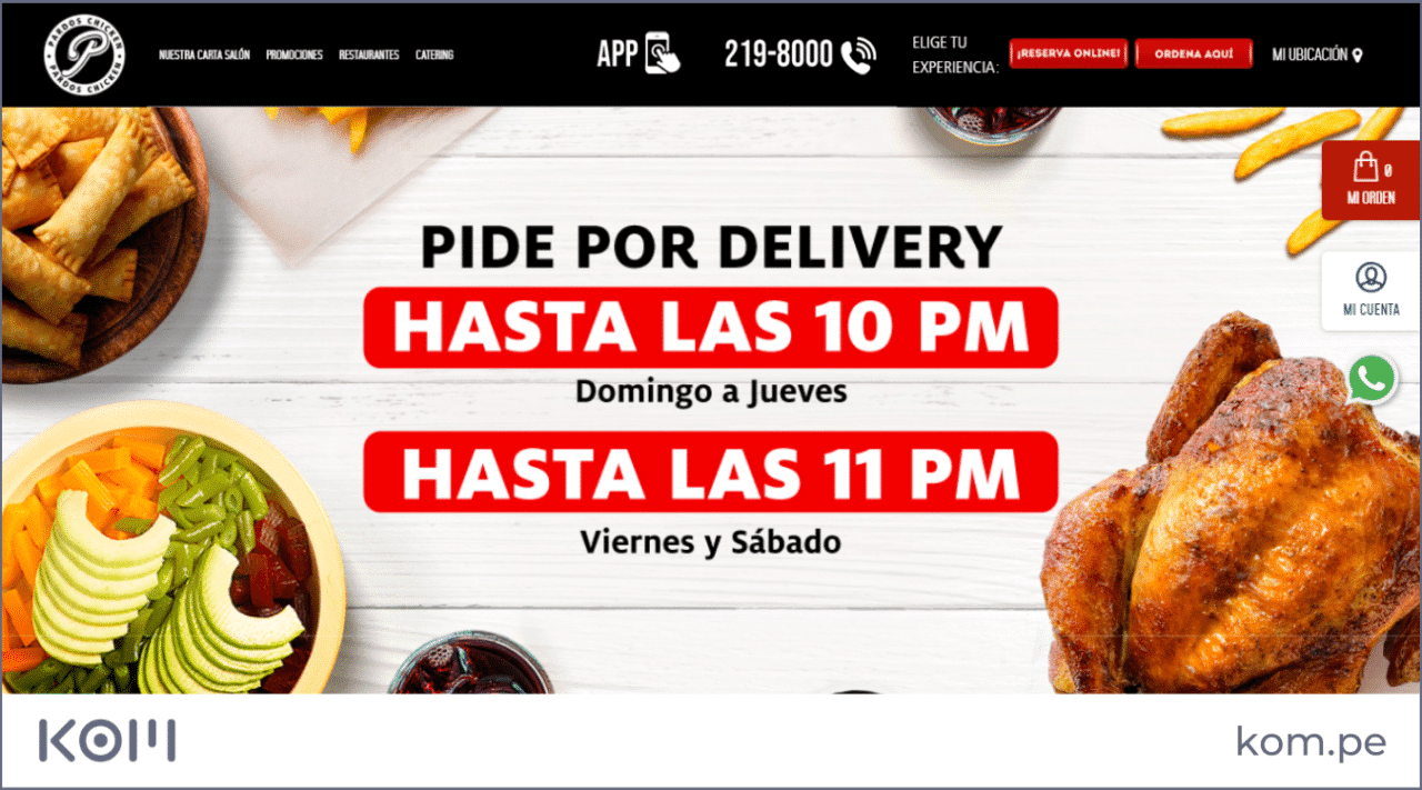 ᐈ Las 5 mejores páginas web de pollerías en Perú kom.pe