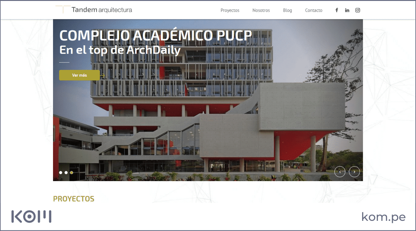 tandem arquiterctura las mejores paginas web en peru por rubros diseno seo  Diseño de páginas web para empresas en Lima  Perú