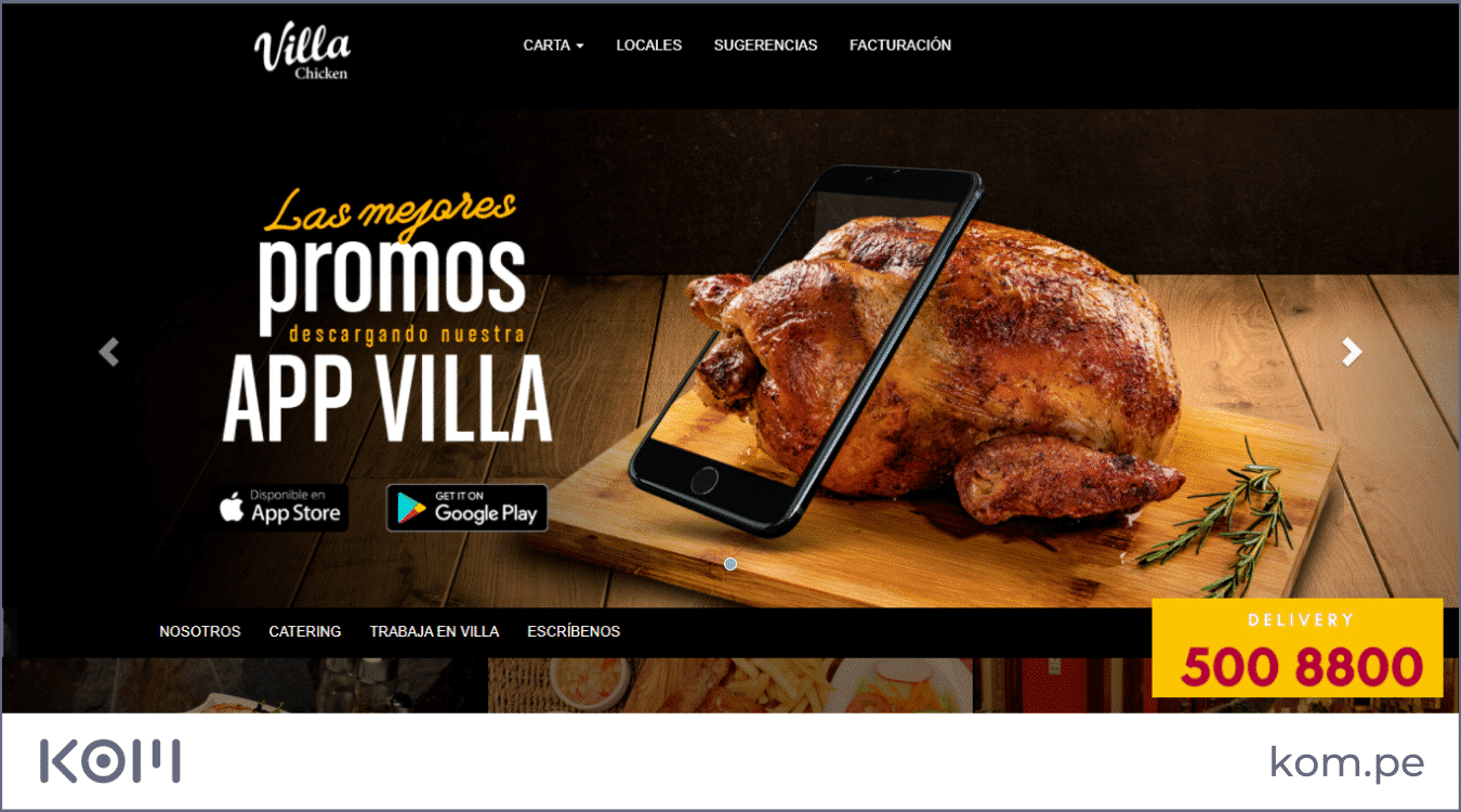 villa chicken polleria las mejores paginas web en peru por rubros diseno seo  Diseño de páginas web para empresas en Lima  Perú