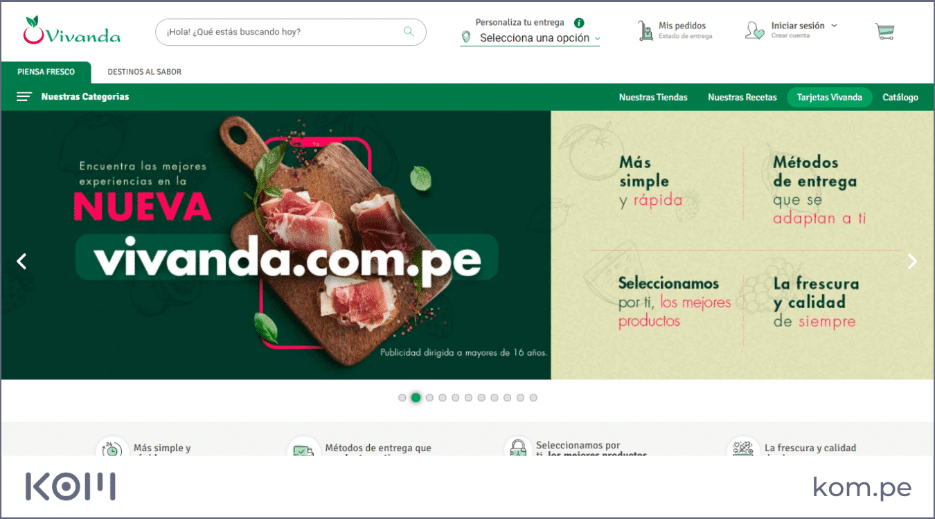vivanda supermercado las mejores paginas web en peru por rubros diseno seo