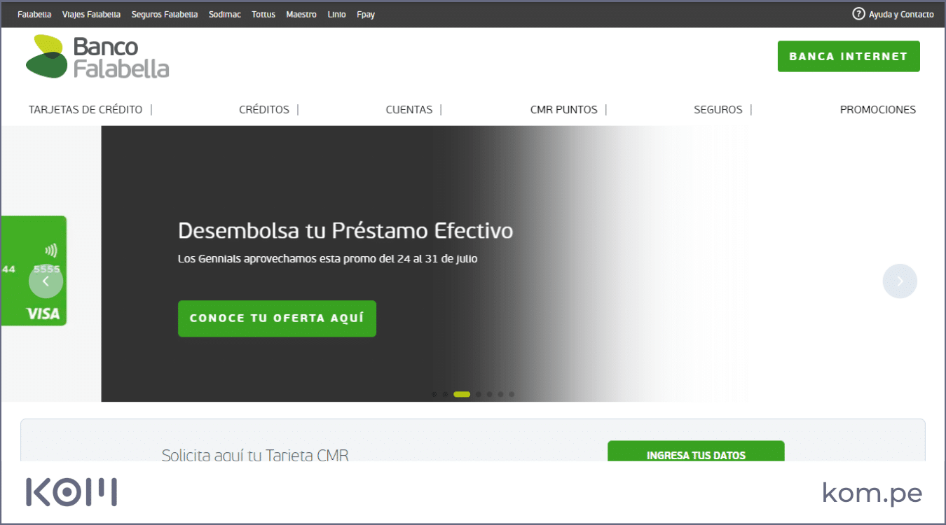 banco falabella paginas web de las empresas que mas invierten en obras por impuestos en Peru Kom agencia digital  Diseño de páginas web para empresas en Lima  Perú