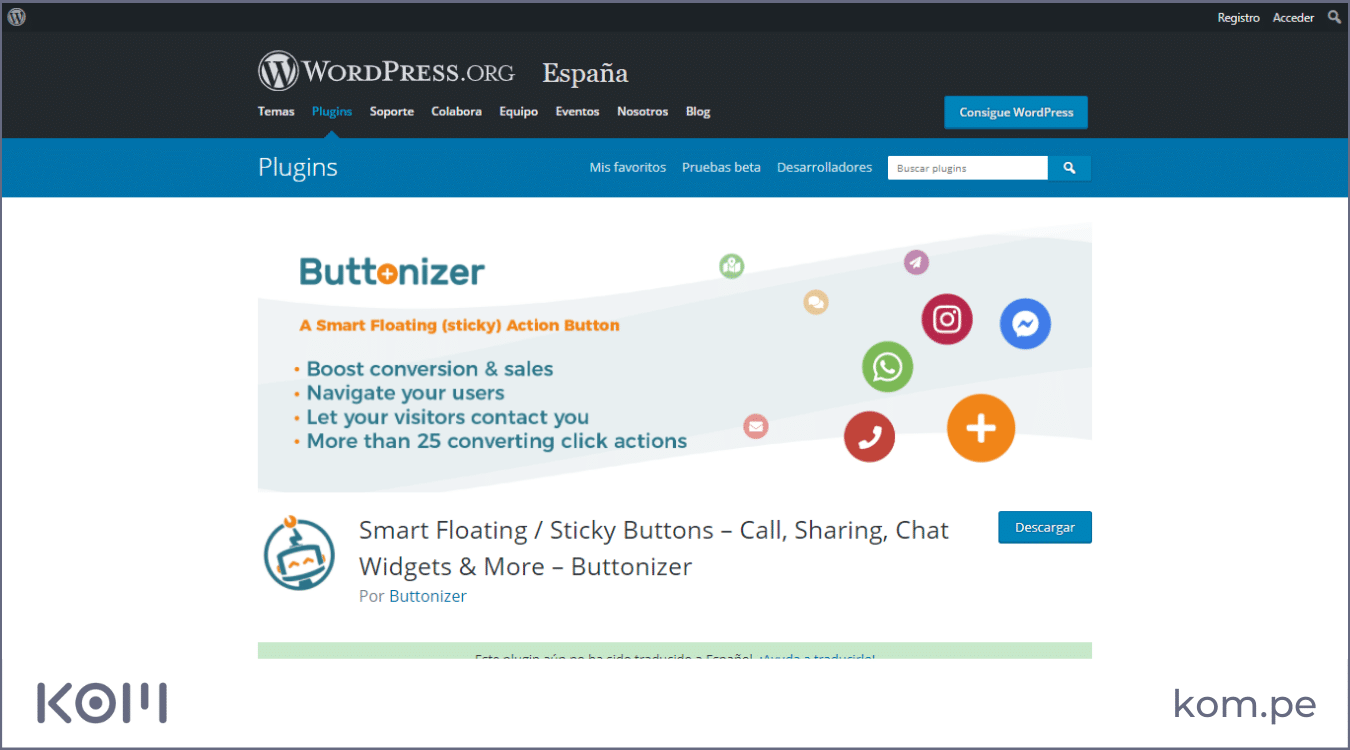 buttonizer plugin wordpress las mejores paginas web en peru por rubros diseno seo