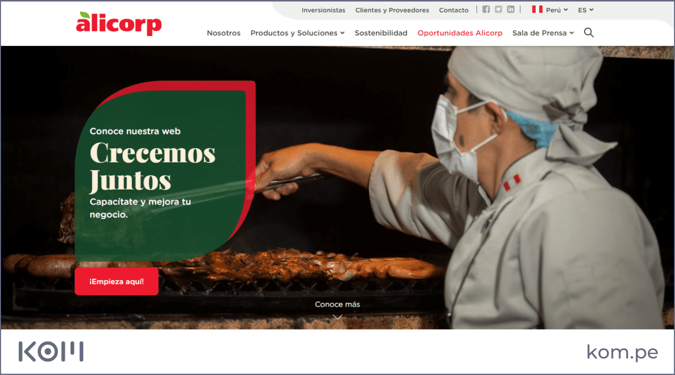 pagina web de alicorp las mejores paginas web en peru por rubros diseno seo