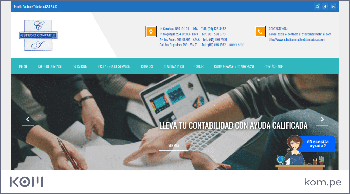 pagina web de estudio contable cyt las mejores paginas web en peru por rubros diseno seo  Diseño de páginas web para empresas en Lima  Perú