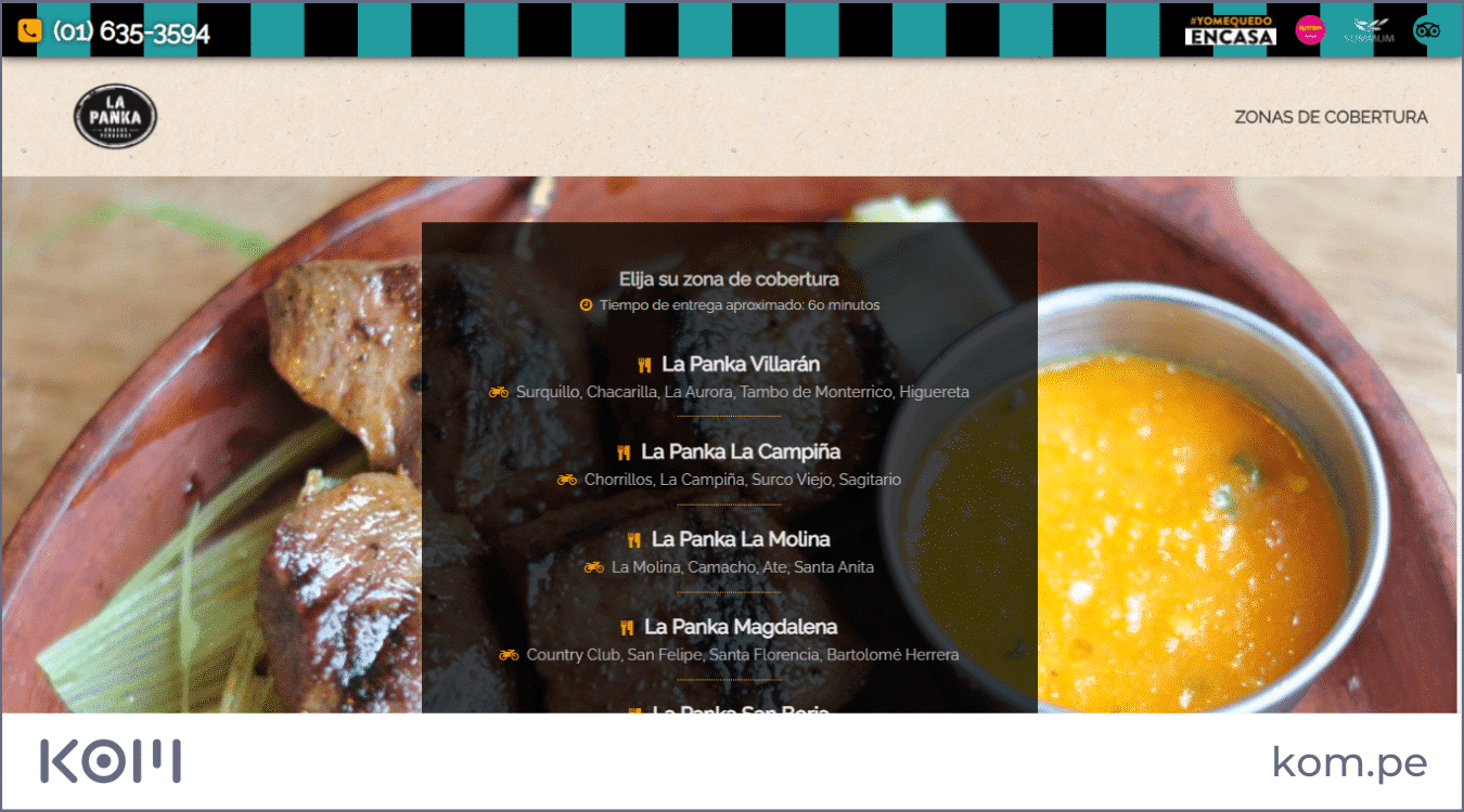 pagina web de restaurante la panka las mejores paginas web en peru por rubros diseno seo