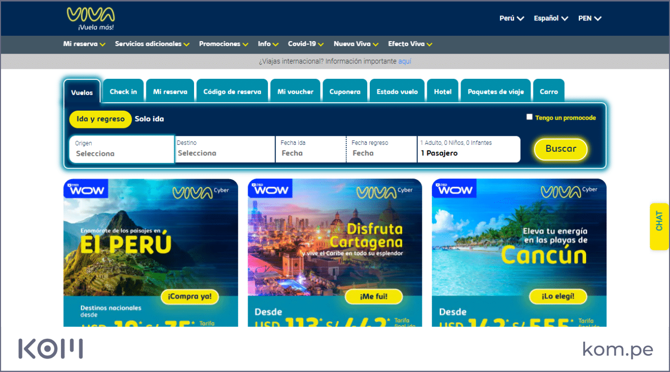 pagina web de viva airlines las mejores paginas web en peru por rubros diseno seo