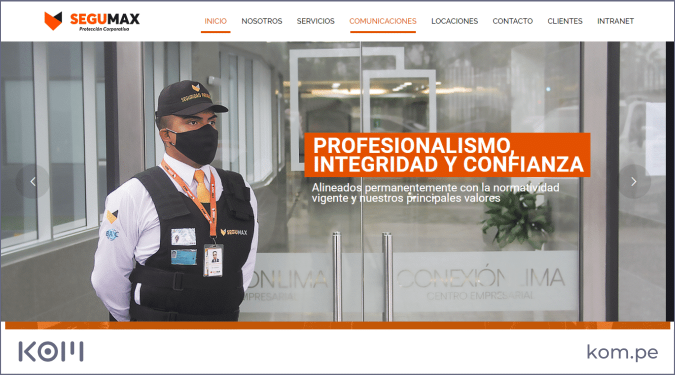 segumax paginas web de las empresas que mas invierten en obras por impuestos en Peru Kom agencia digital  Diseño de páginas web para empresas en Lima  Perú