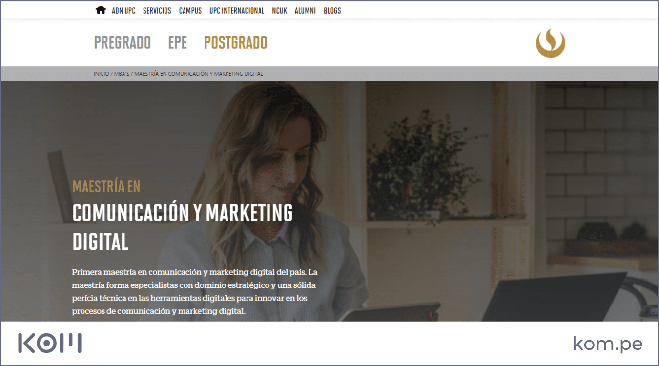 upc maestria en marketing en peru por rubros diseno seo  Diseño de páginas web para empresas en Lima  Perú