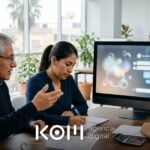 Equipo de un estudio contable revisa en un monitor cuánto les costaría el plan de Claude Team y cómo lo usarían (claude team precio)