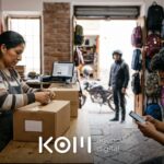 Dueña de una tienda peruana empaca un pedido de entrega rápida mientras su empleado atiende chats para competir con Temu