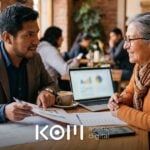Dueño de negocio y consultora revisan un checklist en una cafetería para entender por qué Google Ads no funciona en su campaña