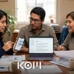 Equipo de una pequeña oficina compara en laptop y celular las respuestas de las IA más usadas en Perú para su trabajo diario
