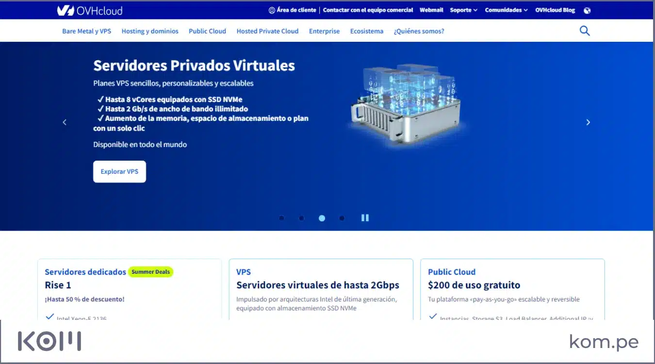 los mejores proveedores de hosting para páginas web en Lima Perú para los años 2023, 2024 y 2025 KOM Agencia Digital kom.pe
