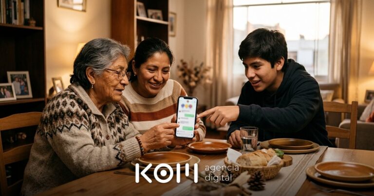 Familia limeña revisa en el celular qué restaurante le sugiere Meta AI en WhatsApp para una reunión familiar (meta ai whatsapp)