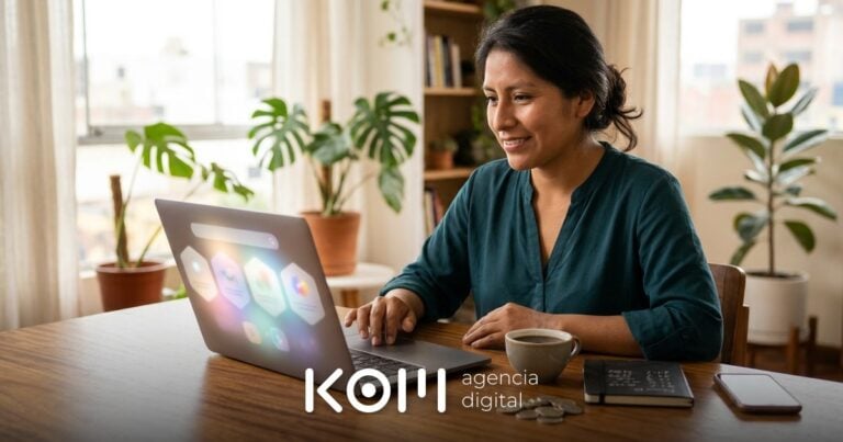 Profesional peruana revisa en su laptop el precio de Perplexity Pro en Perú y cuánto pagaría en soles
