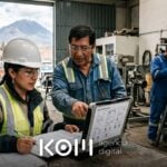 Ingeniera de compras revisa en una laptop las certificaciones de un taller durante la homologación de proveedores de minería en Arequipa (homologación de proveedores minería)